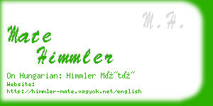mate himmler business card